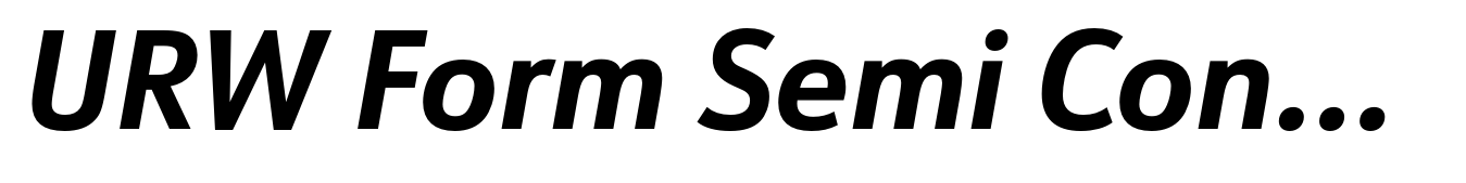 URW Form Semi Condensed Bold Italic